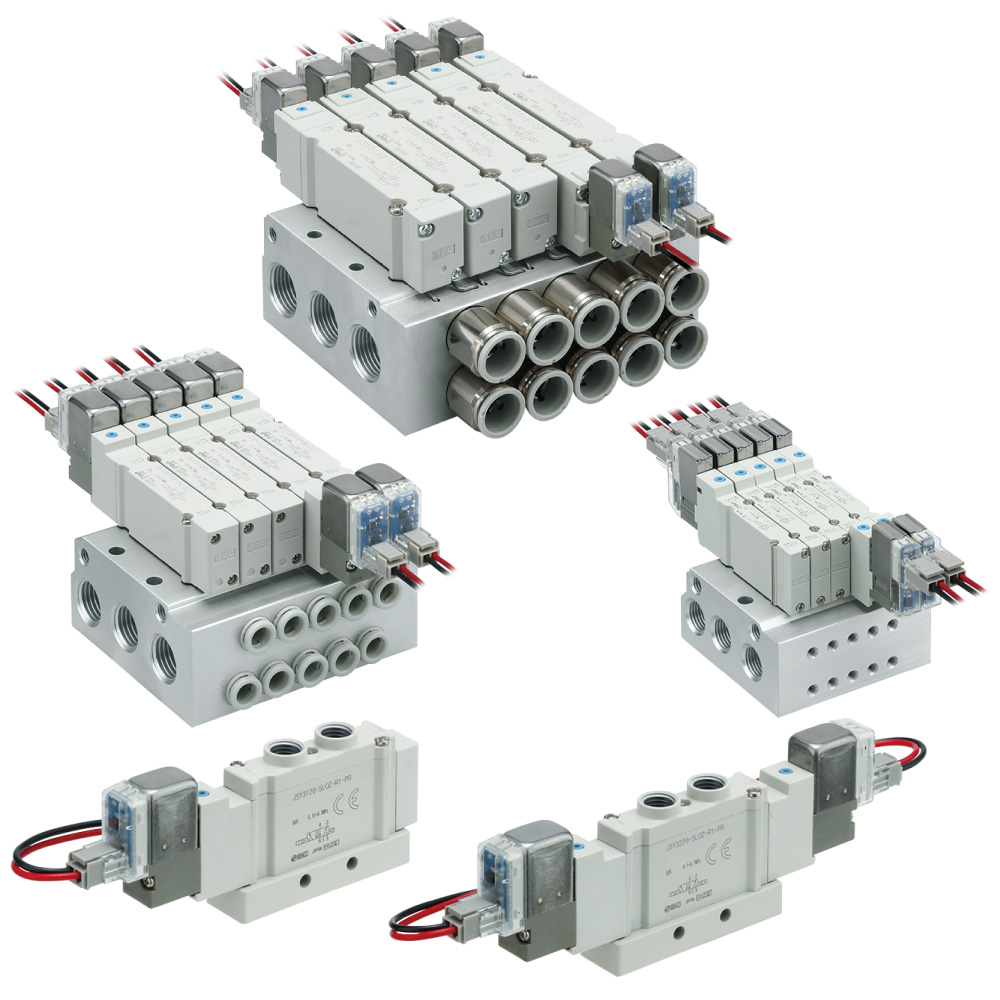 SMC Compact 5-way Electromagnetic Valve Non Insertion JSY1000/3000/5000